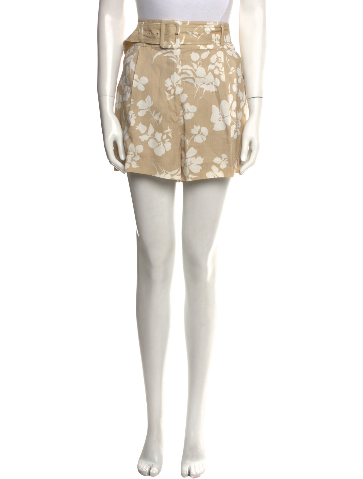 Veronica Beard Floral Print Mini Shorts