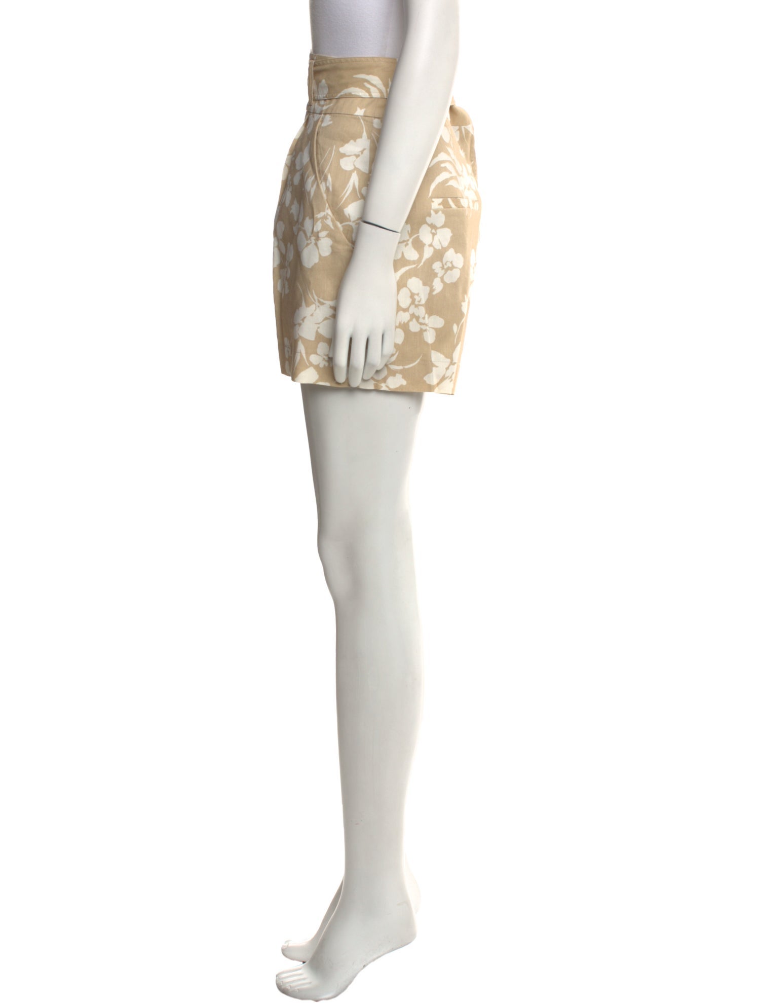 Veronica Beard Floral Print Mini Shorts