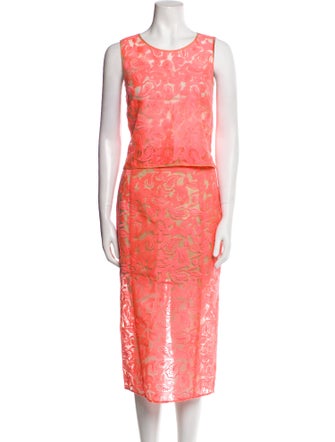 Veronica Beard Lace Pattern Skirt Set