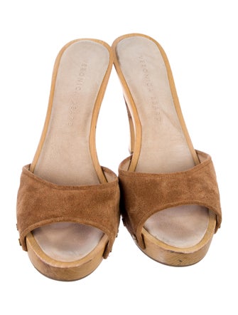 Veronica Beard Suede Studded Accents Slides