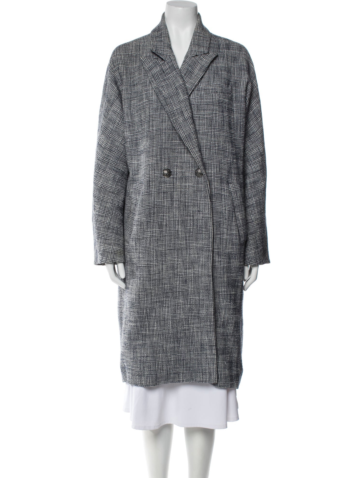 Veronica Beard Plaid Print Coat