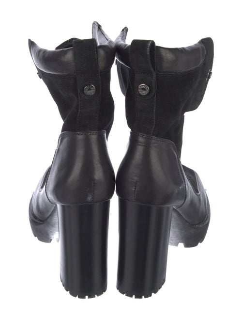 Veronica Beard Leather Lace-Up Boots