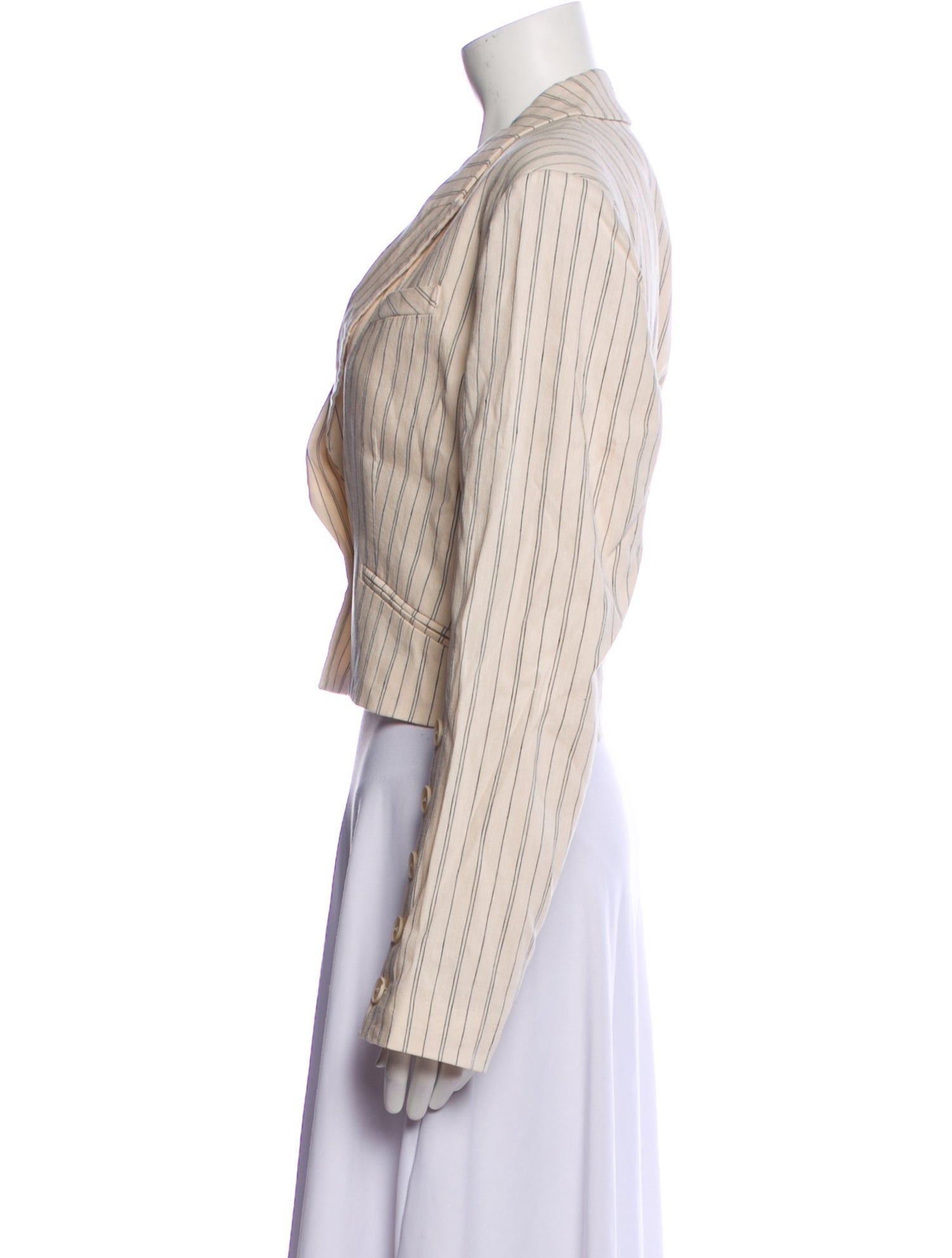 Veronica Beard Linen Striped Blazer