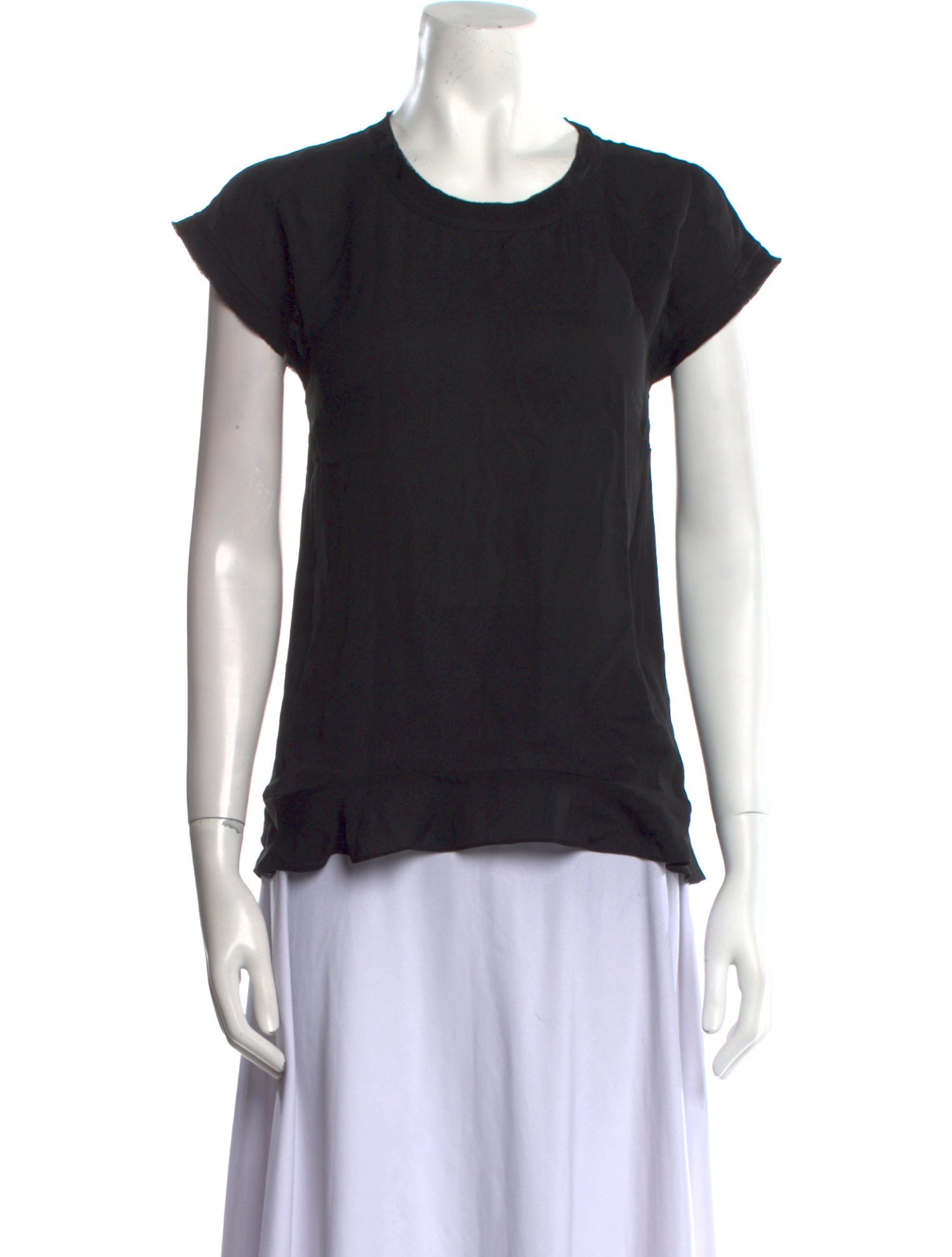 Veronica Beard Silk Crew Neck T-Shirt