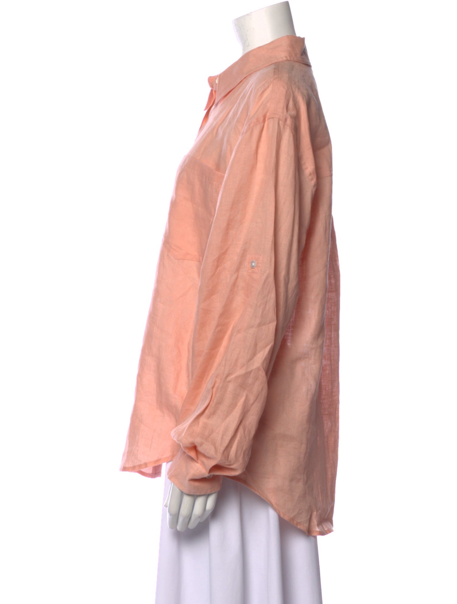 Veronica Beard Linen Long Sleeve Button-Up Top w/ Tags