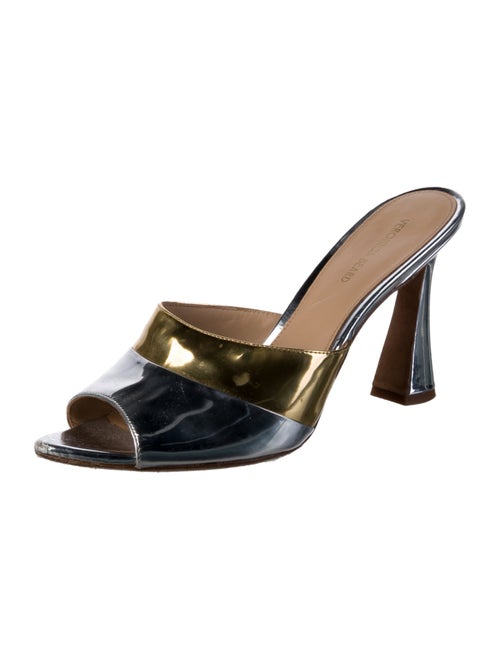 Veronica Beard Patent Leather Printed Slides