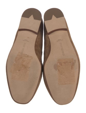 Veronica Beard Suede Chain-Link Accents Loafers
