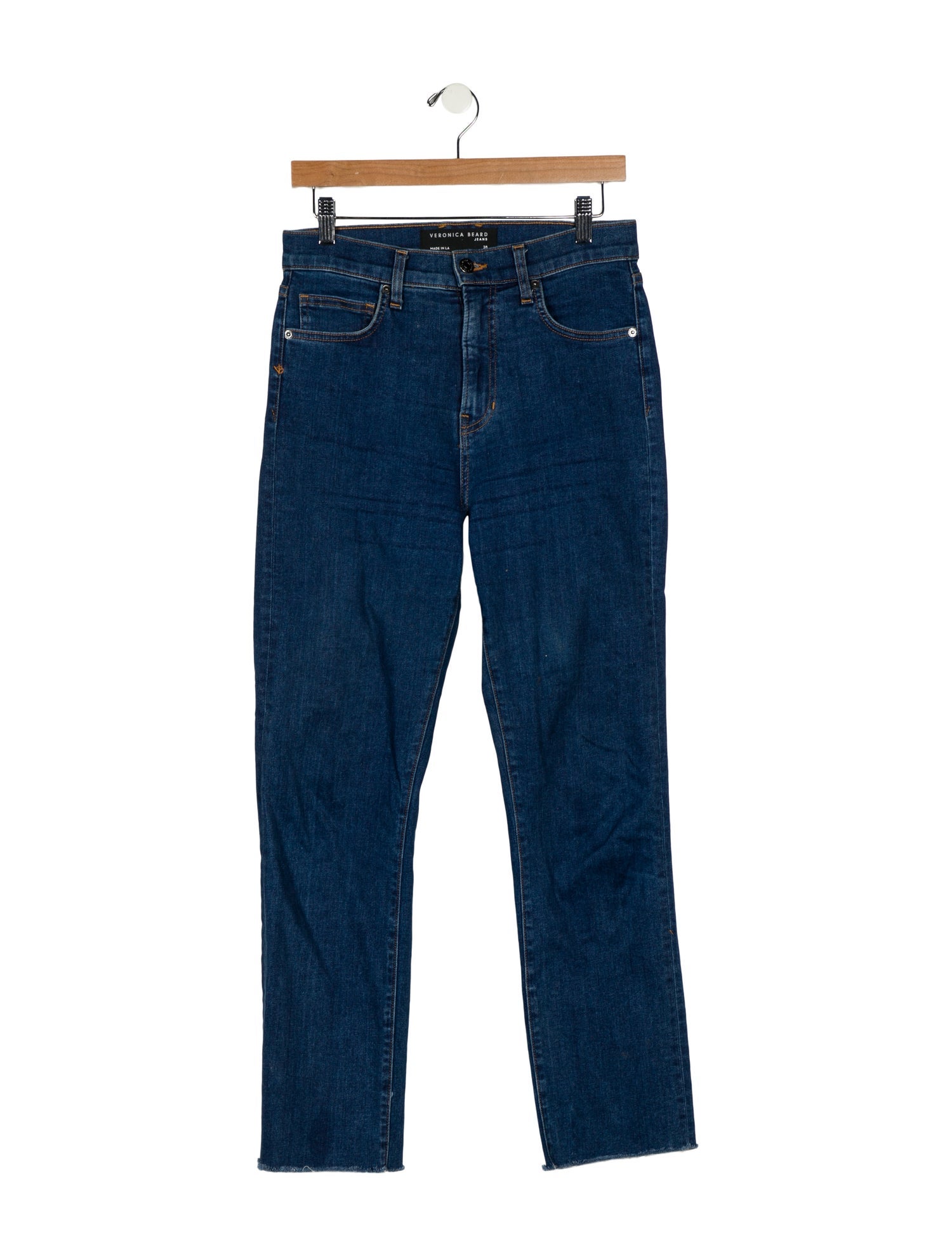 Veronica Beard High-Rise Straight Leg Jeans