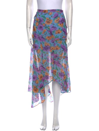 Veronica Beard Silk Midi Length Skirt