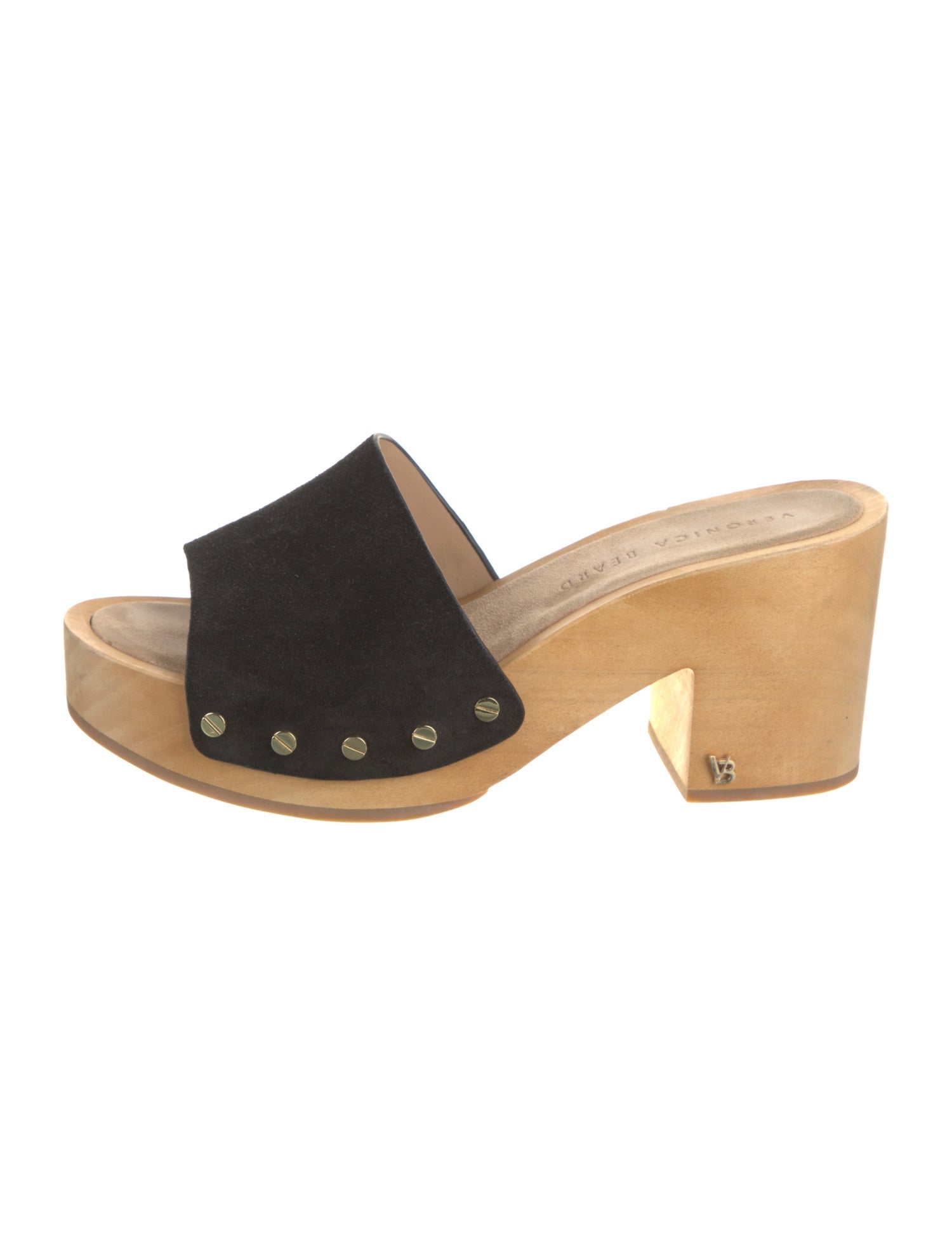 Veronica Beard Suede Studded Accents Slides