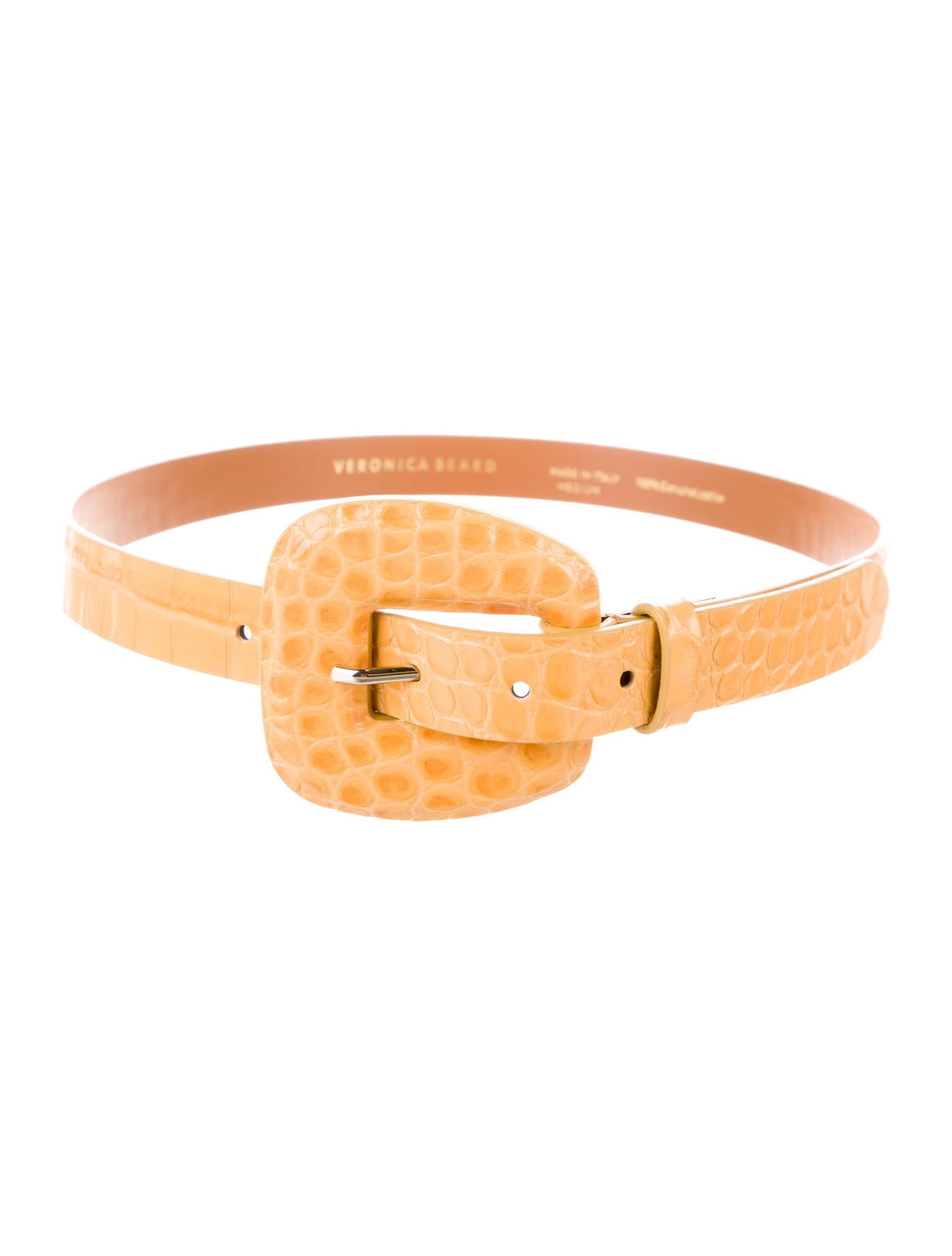 Veronica Beard Embossed Leather Belt