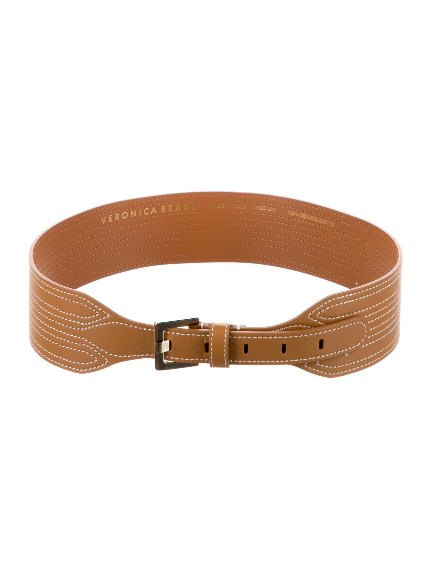 Veronica Beard Wide Leather Waist Belt