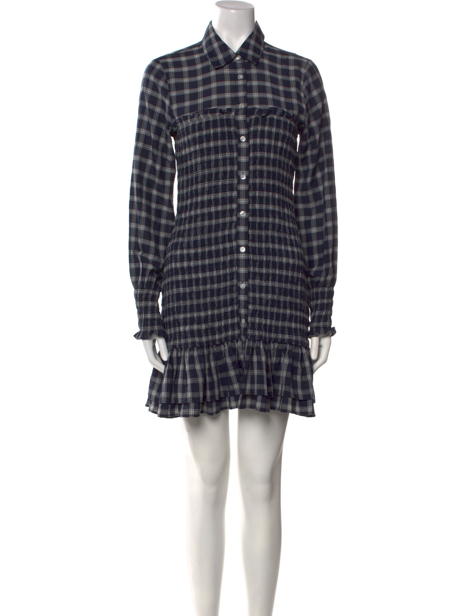 Veronica Beard Plaid Print Mini Dress