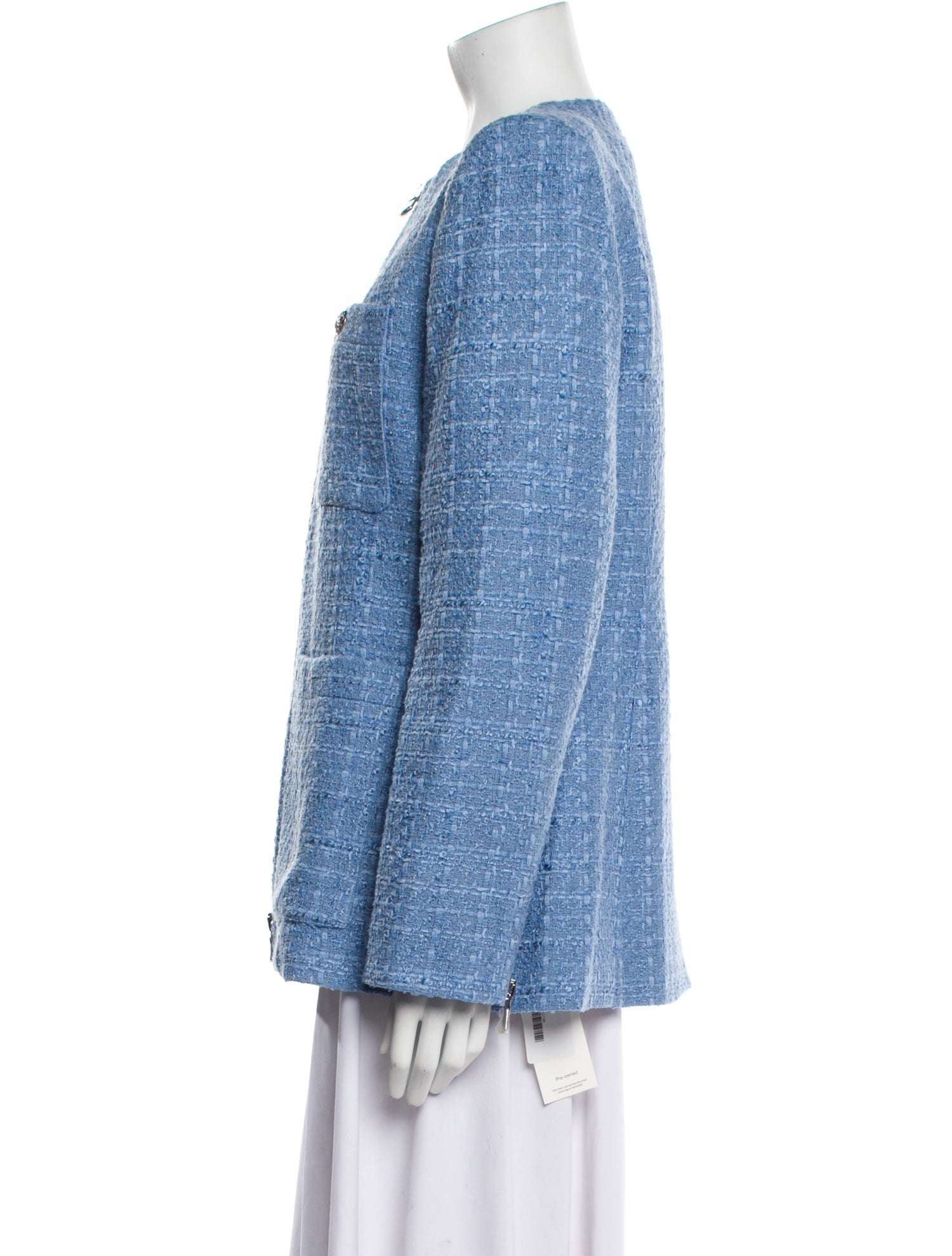 Veronica Beard Tweed Pattern Denim Jacket