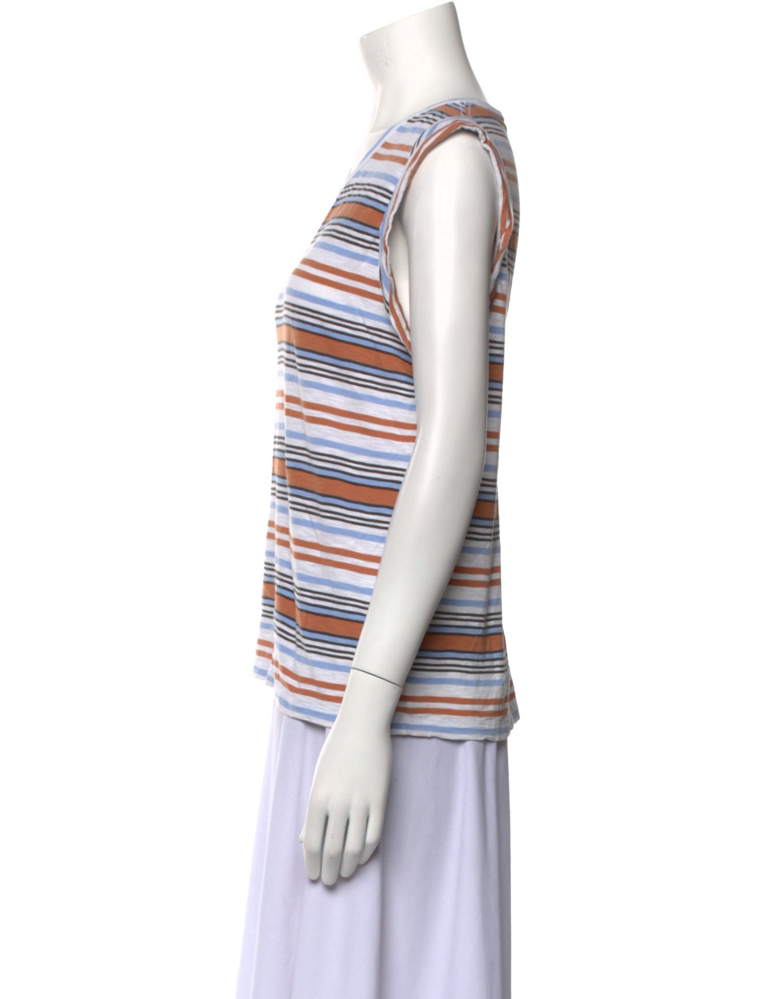 Veronica Beard Striped Scoop Neck T-Shirt
