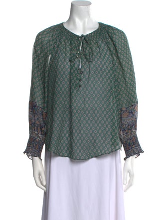 Veronica Beard Silk Printed Blouse