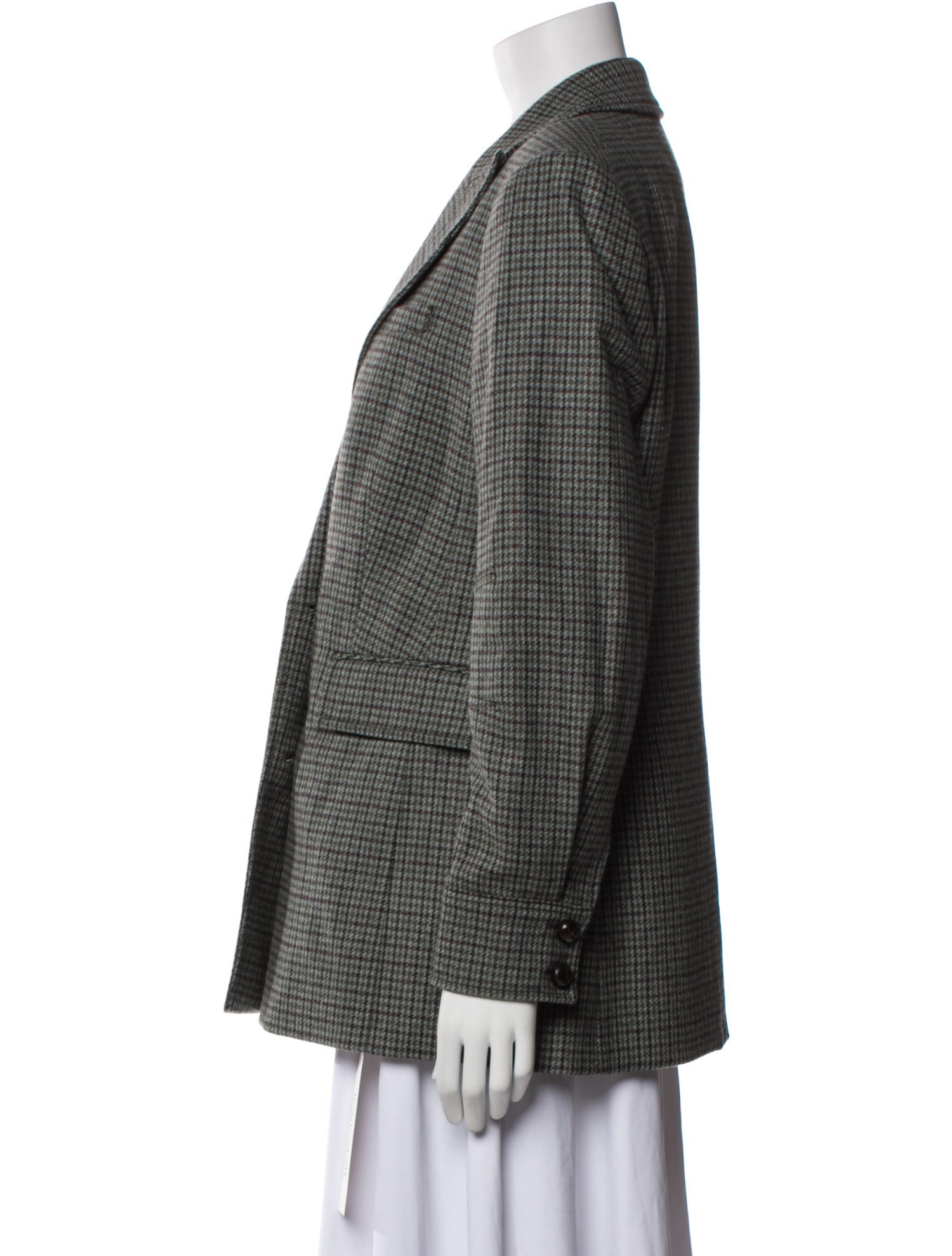 Veronica Beard Houndstooth Print Peacoat