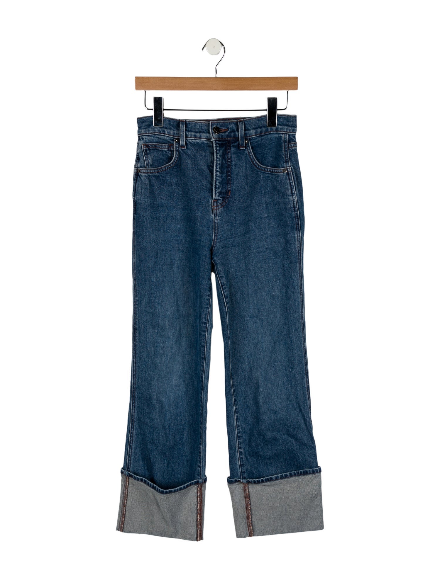 Veronica Beard High-Rise Straight Leg Jeans