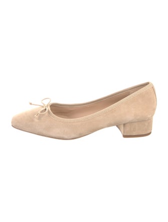 Veronica Beard Suede Bow Accents Pumps