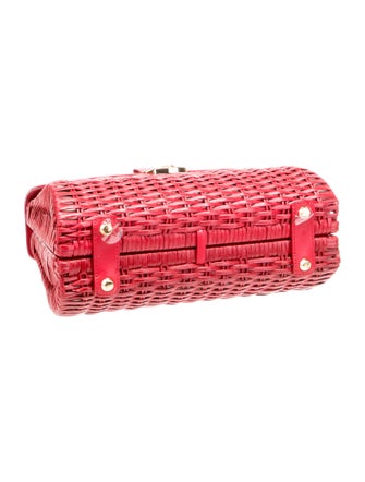 Veronica Beard Rattan Top Handle Bag