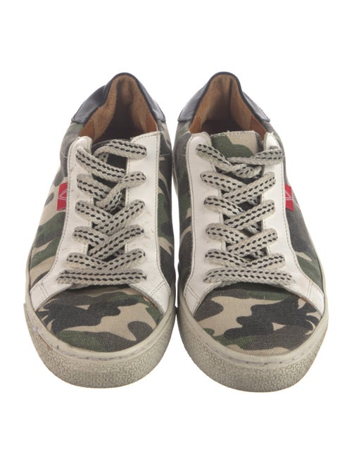 Veronica Beard Canvas Camouflage Print Sneakers