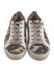 Veronica Beard Canvas Camouflage Print Sneakers