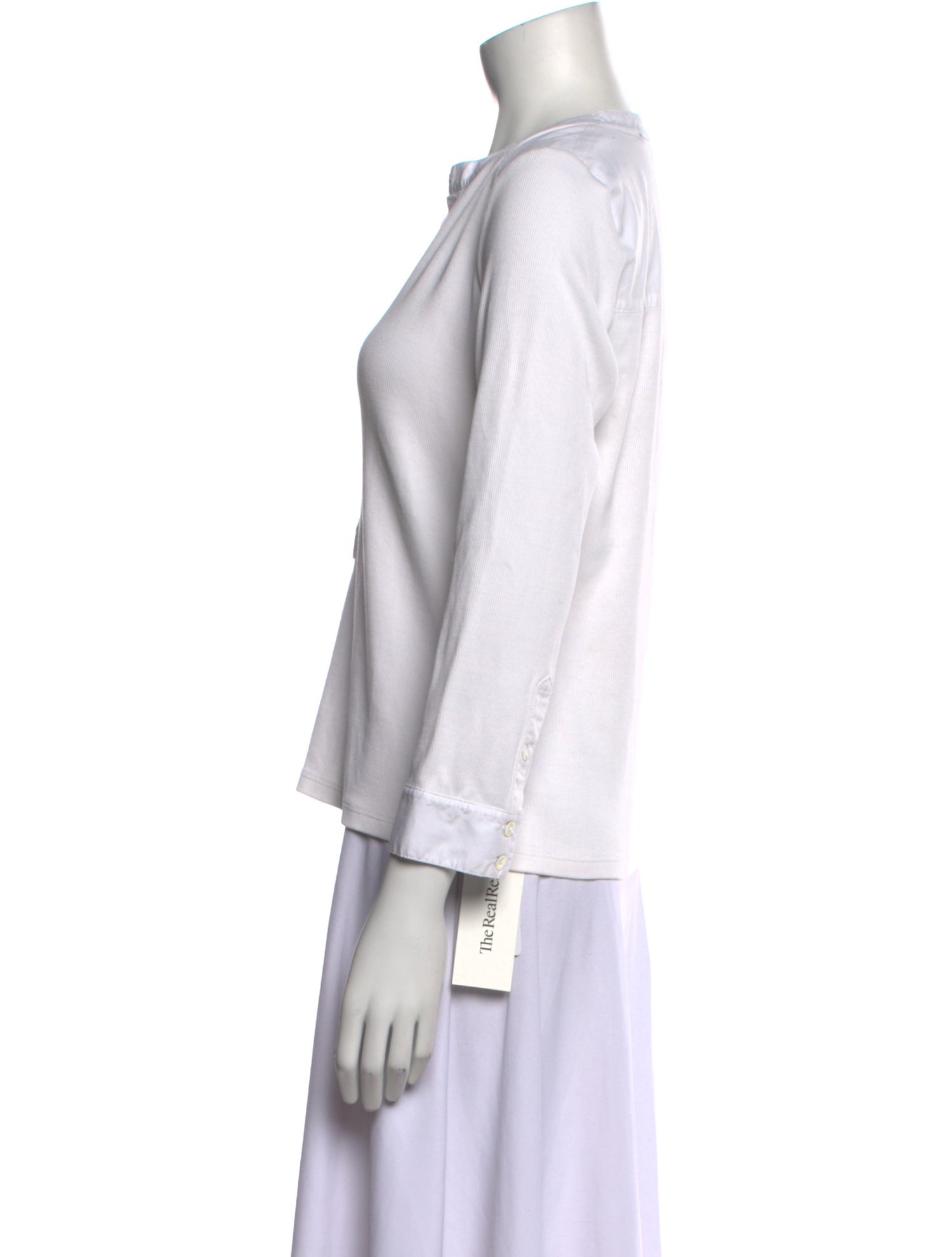 Veronica Beard V-Neck Three-Quarter Sleeve Blouse