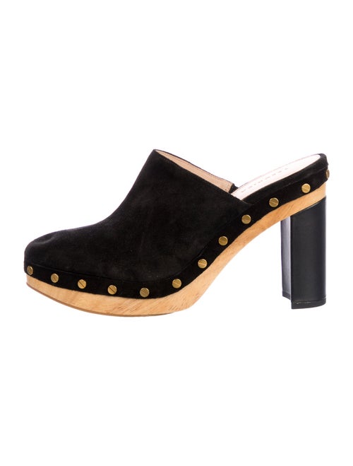 Veronica Beard Suede Studded Accents Mules