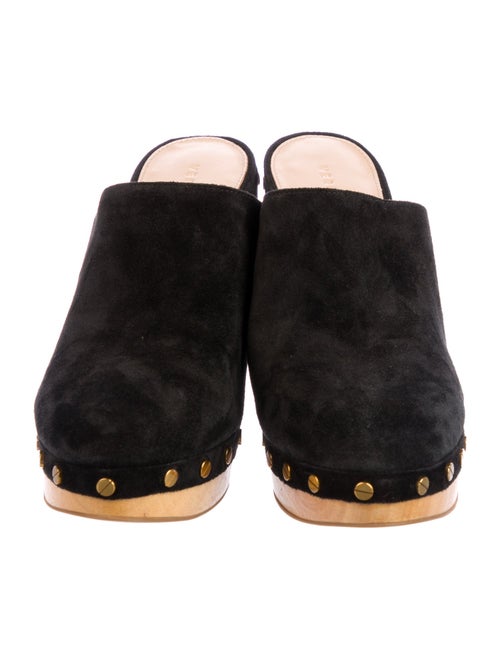 Veronica Beard Suede Studded Accents Mules