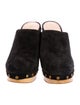 Veronica Beard Suede Studded Accents Mules