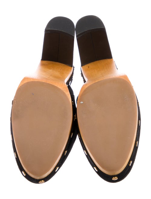 Veronica Beard Suede Studded Accents Mules