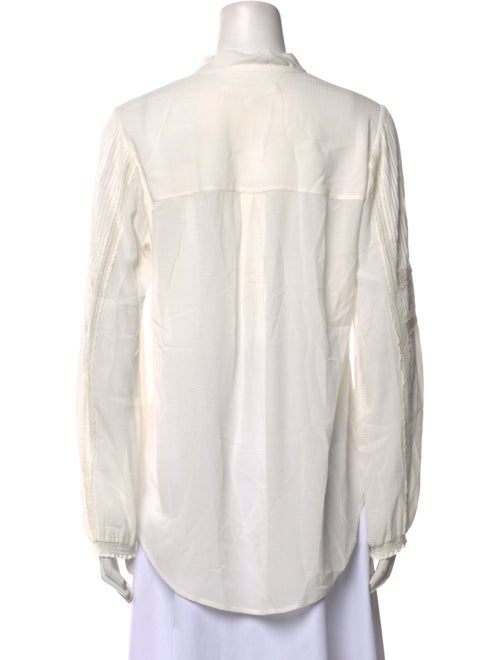 Veronica Beard Tie Neck Long Sleeve Blouse