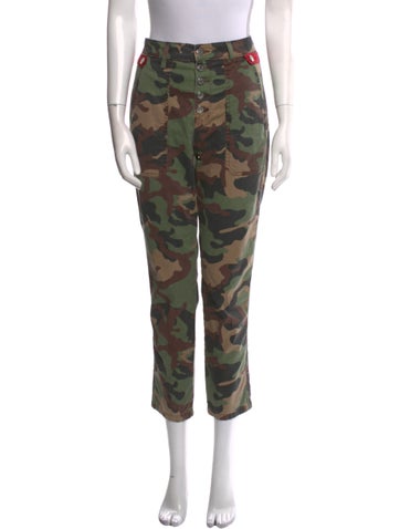 Veronica Beard Pants Camouflage Print Straight Leg S