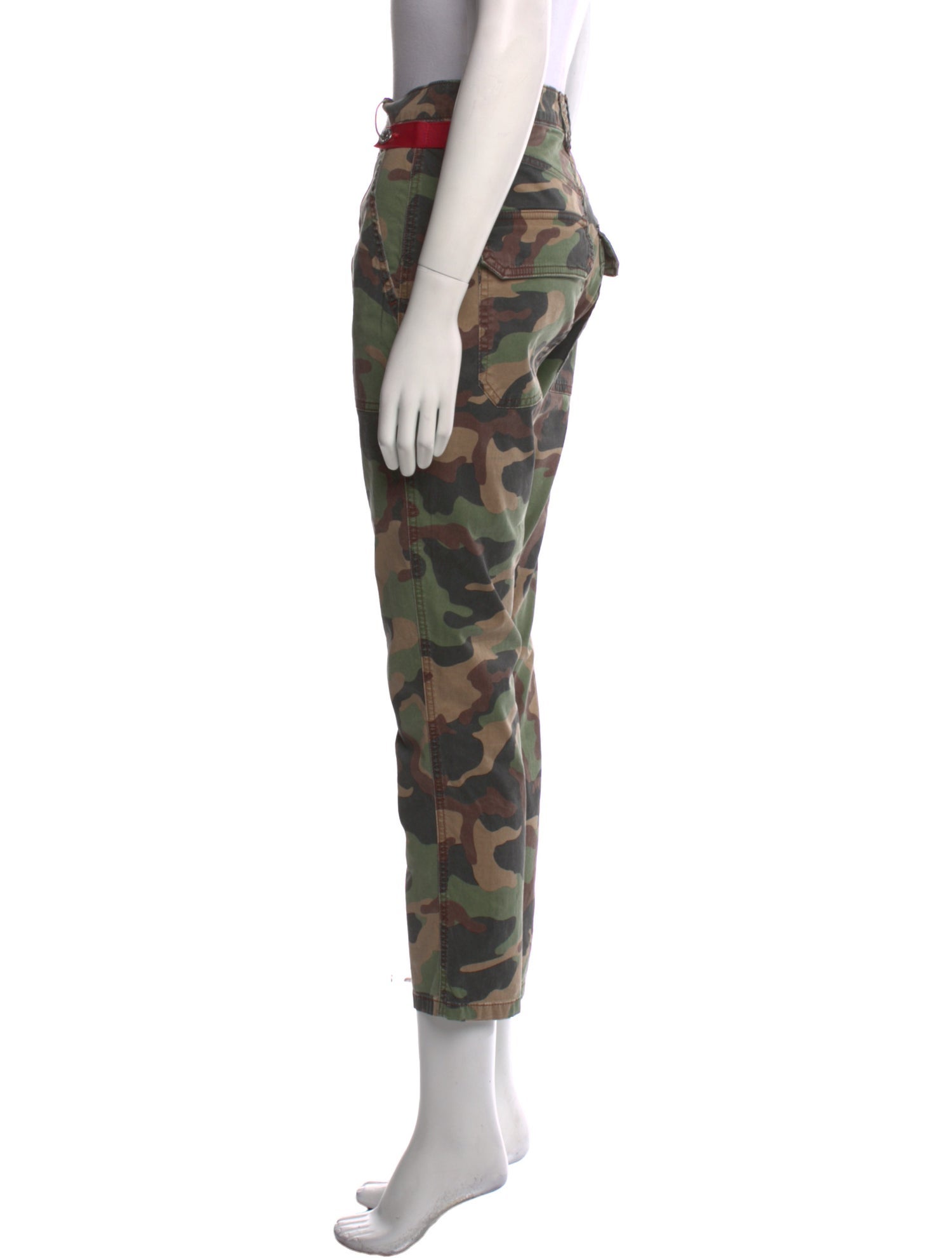 Veronica Beard Camouflage Print Straight Leg Pants