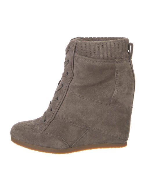 Veronica Beard Suede Lace-Up Boots