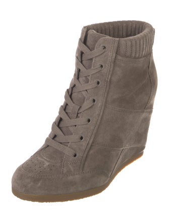 Veronica Beard Suede Lace-Up Boots
