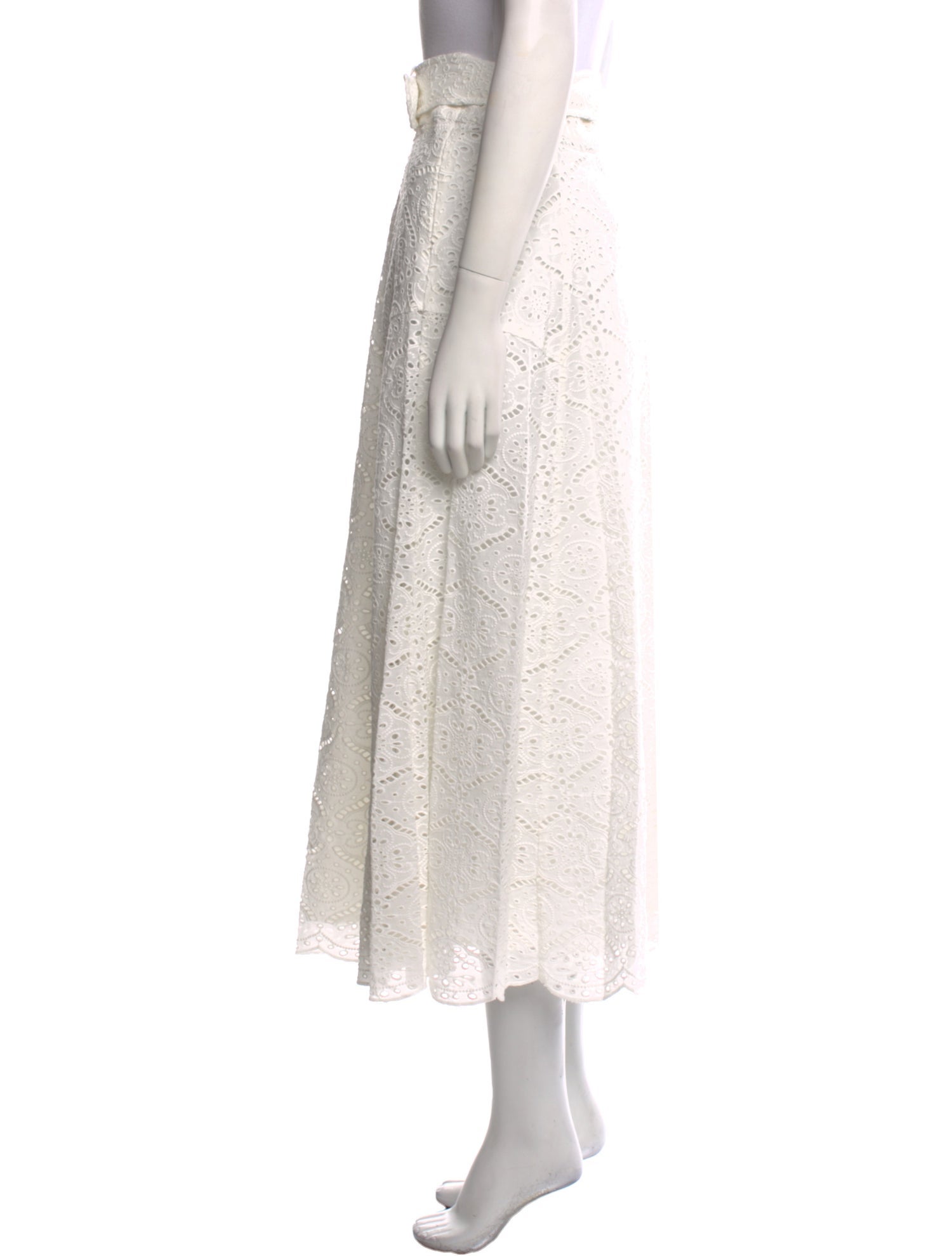 Veronica Beard Eyelet Trim Midi Length Skirt w/ Tags