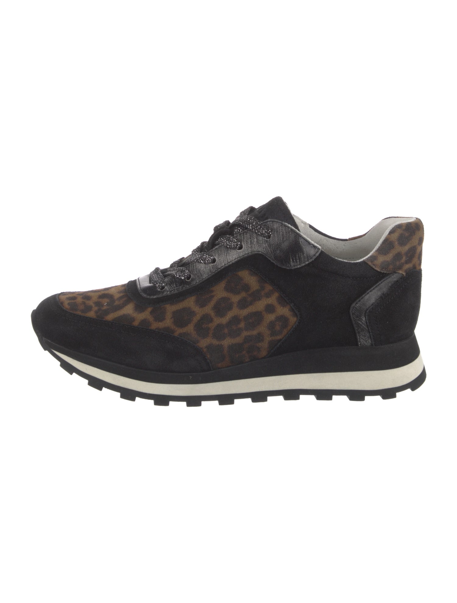 Veronica Beard Suede Animal Print Sneakers