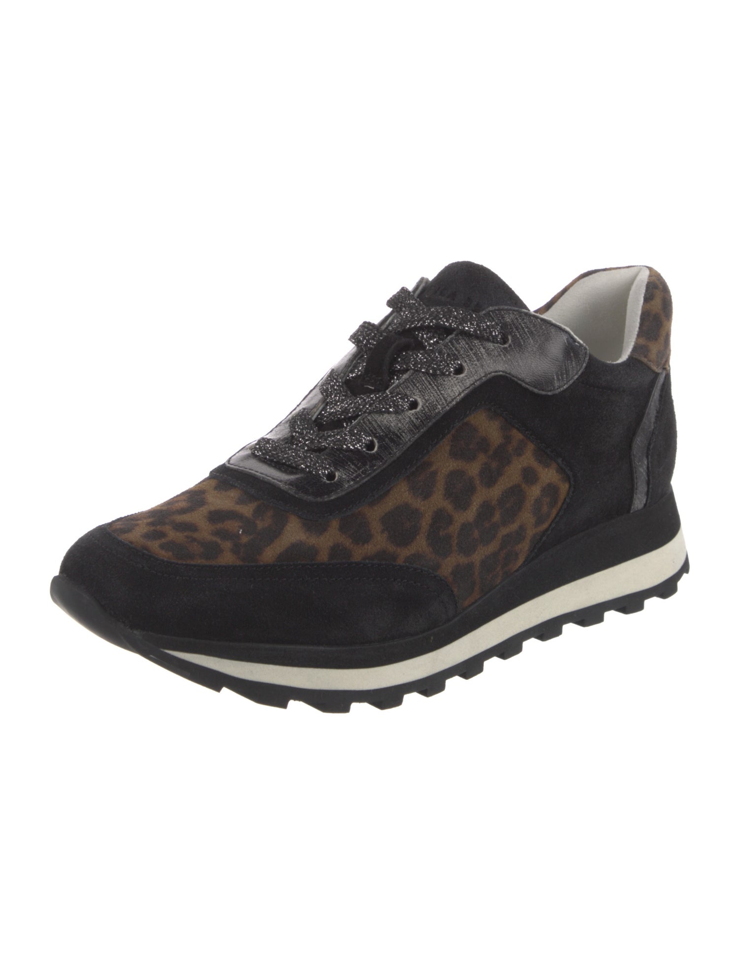 Veronica Beard Suede Animal Print Sneakers