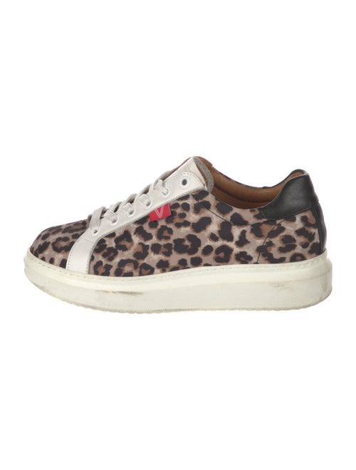 Veronica Beard Canvas Animal Print Sneakers