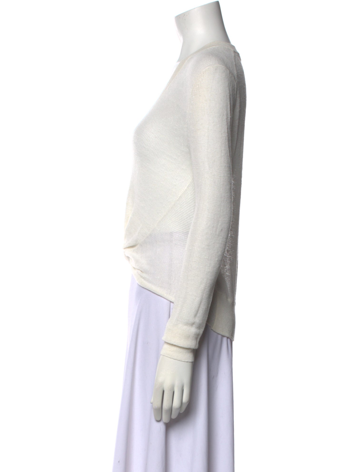 Veronica Beard Linen V-Neck Sweater