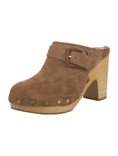 Veronica Beard Suede Studded Accents Mules