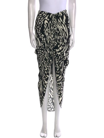 Veronica Beard Animal Print Midi Length Skirt