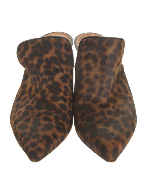 Veronica Beard Ponyhair Animal Print Mules