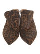 Veronica Beard Ponyhair Animal Print Mules