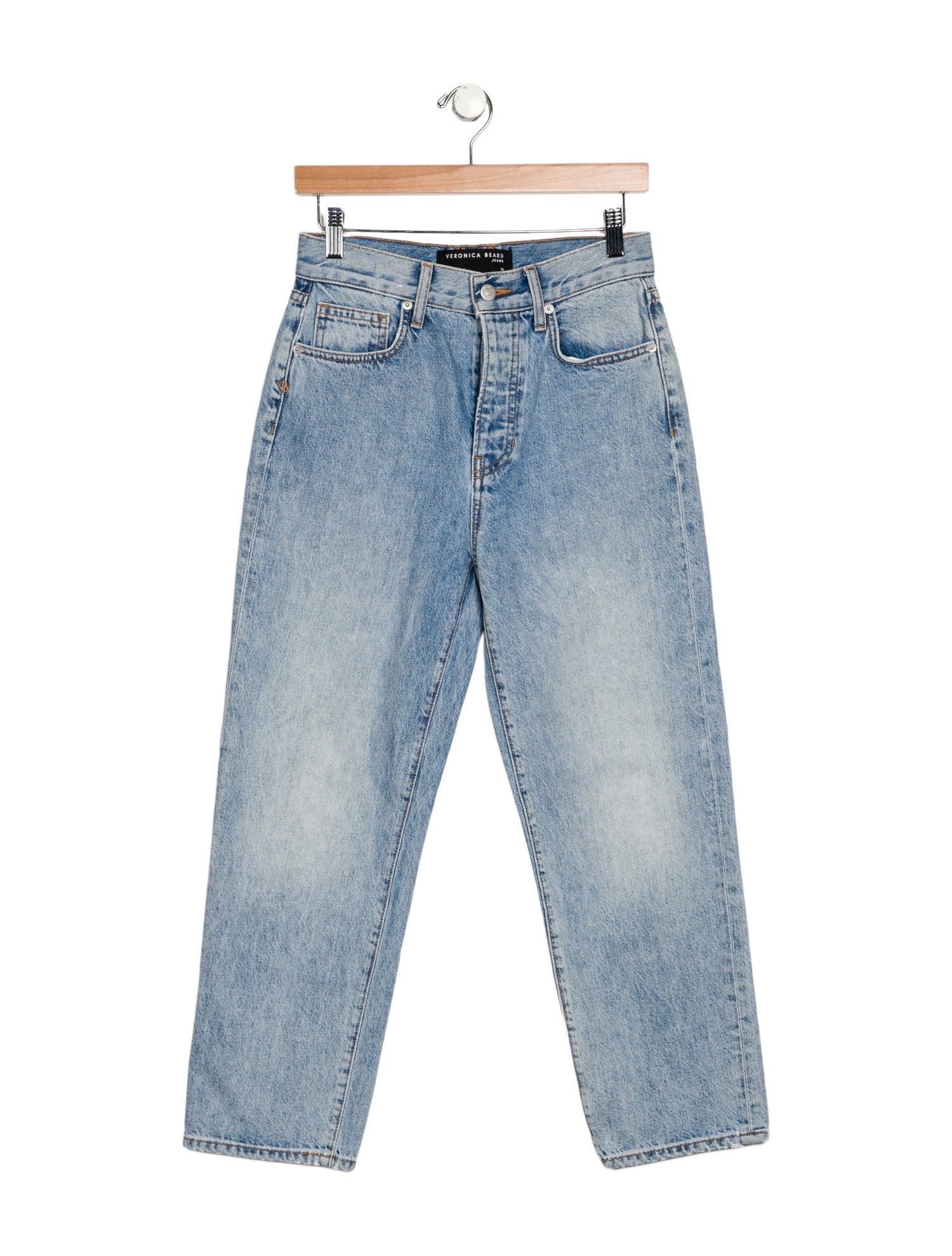 Veronica Beard High-Rise Straight Leg Jeans