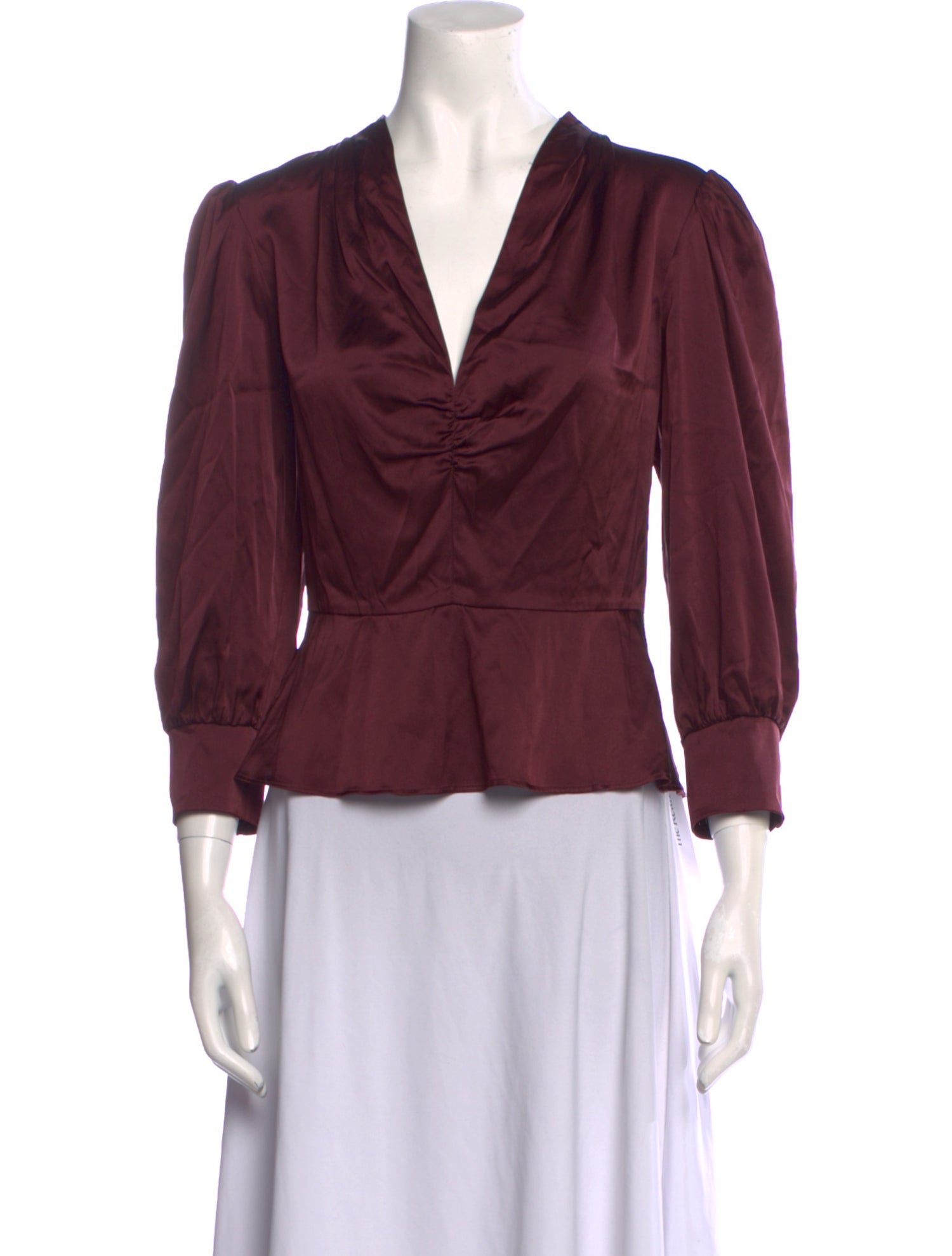 Veronica Beard Silk V-Neck Blouse