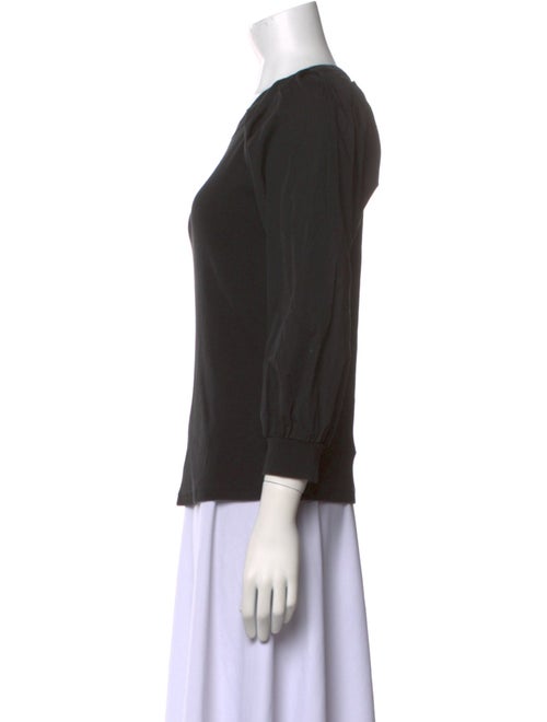 Veronica Beard Scoop Neck Three-Quarter Sleeve Sweatshirt