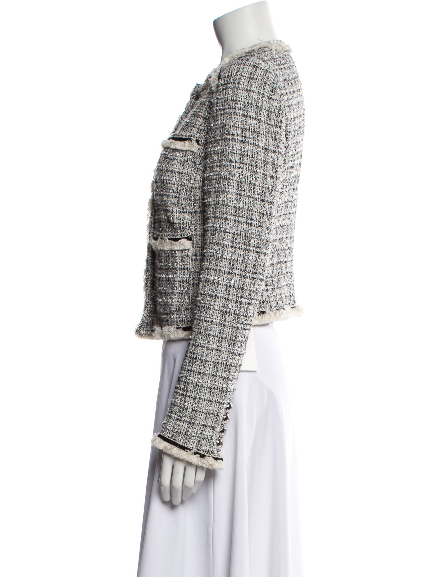 Veronica Beard Tweed Pattern Evening Jacket