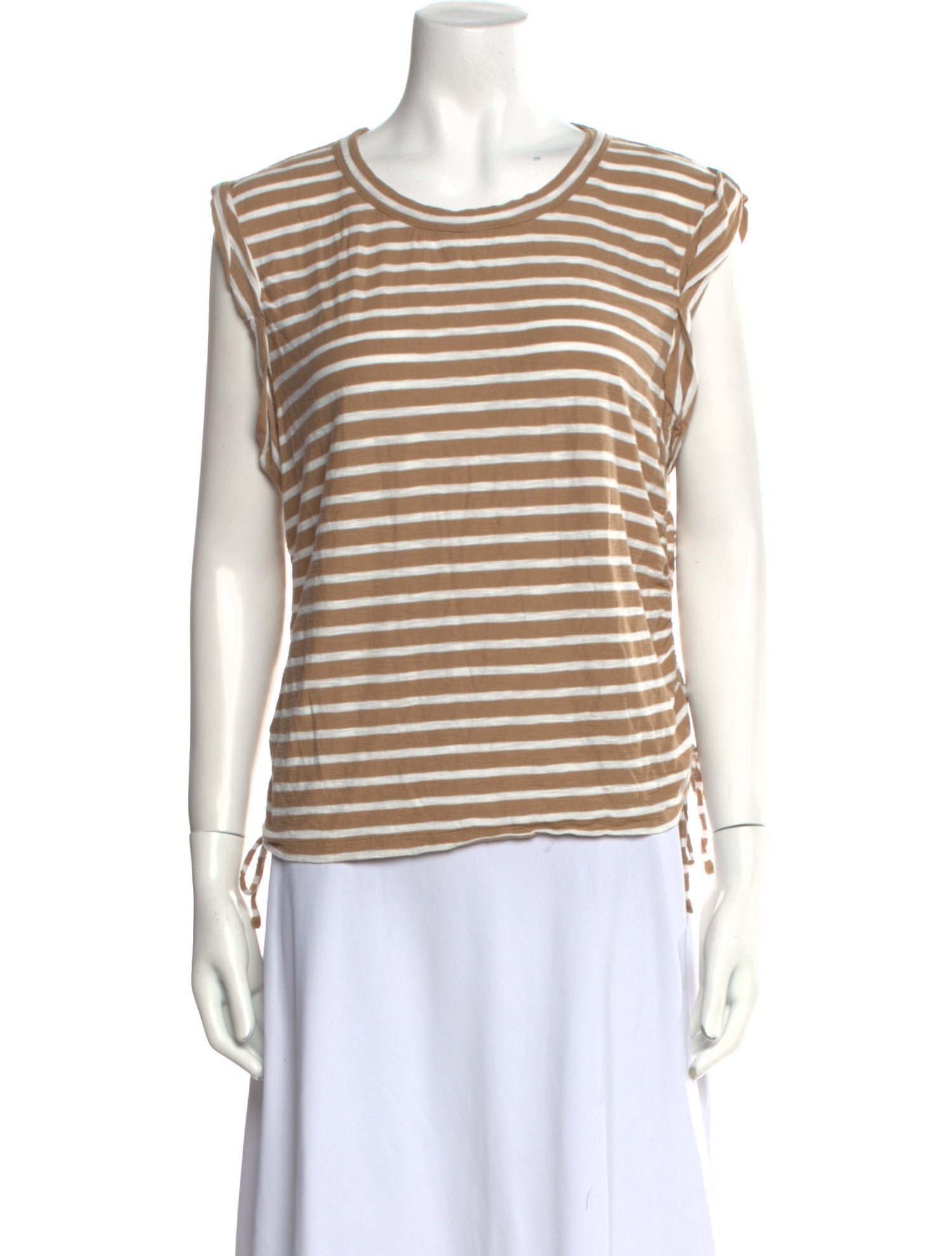 Veronica Beard Striped Scoop Neck T-Shirt